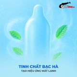 (Hộp 3 Cái) Bao cao su Okamoto 0.03mm Cool - Siêu mỏng, mát lạnh,láng mịn chính hãng 742494