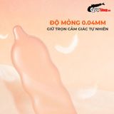 (Hộp 10 Cái) Bao cao su Okamoto - Vân hoa hồng, ôm khít chính hãng 742489