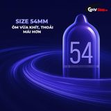 (Hộp 3 Cái) Bao cao su Shell Bigtime  - Size 54mm, siêu mỏng, chống tuột, kéo dài thời gian chính hãng 742484