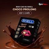 (Hộp 3 Cái) Bao cao su Shell Choco Prolong - Siêu mỏng, kéo dài thời gian, hương chocola chính hãng 742483