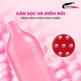 (Hộp 10 Cái) Bao cao su Firon Rush - Gân sọc, điểm nổi, kéo dài thời gian chính hãng 742479