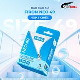 (Hộp 3 Cái) Bao cao su Firon Neo 49 - Size 49mm, siêu mỏng, kéo dài thời gian chính hãng 742476