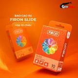 (Hộp 10 Cái) Bao cao su Firon Slide - Siêu mỏng, chống tuột, hương trái cây chính hãng 742473