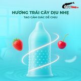 (Hộp 10 Cái) Bao cao su Powergra Promax - Gân sọc và điểm nổi, kéo dài, hương trái cây chính hãng 742464