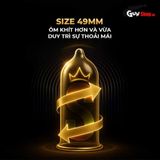 (Hộp 3 Cái) Bao cao su Powergra Ultrafit - Size 49mm, siêu mỏng, kéo dài, hương dâu chính hãng 742461