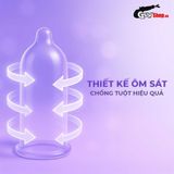 (Hộp 3 Cái) Bao cao su Powergra Maxfit - Size 54mm, siêu mỏng, kéo dài, hương dâu chính hãng 742459