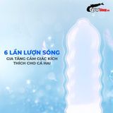 (Hộp 12 Cái) Bao cao su Sagami Six Fit V Tight Fit - Thiết kế 6 lần lượng sóng, siêu mỏng chính hãng 742457