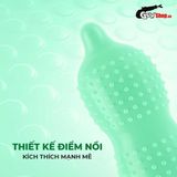 (Hộp 10 Cái) Bao cao su Sagami Xtreme Type E Green Box - Siêu điểm nổi, siêu mỏng chính hãng 742456