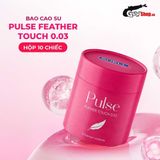 (Hộp 10 Cái) Bao cao su Shell Pulse Feather Touch 0.03 - Hương nước hoa cao cấp, siêu mỏng chính hãng 742453