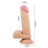 Dương Vật Giả Baile Sliding Skin Series 8.1″/20.57cm Flesh Dính Tường Siêu Mềm Mịn Màu Da 635427