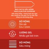 (Hộp 10 Cái) Bao Cao Su Masculan Pur 0.04mm – Siêu mỏng – Thơm – Thật Chính hãng 742083