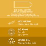 (Hộp 10 Cái) Bao Cao Su Masculan Gold Luxury Edition – Ánh Vàng Sang Trọng Chính hãng 742077