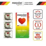 (Hộp 10 Cái) Bao Cao Su Masculan Frutti Edition – Hương Hoa Quả chính hãng 742075