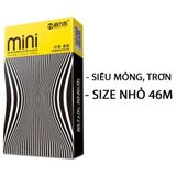 (Chính hãng)  Bao Cao Su HBM Mini Thin Size Nhỏ 46mm, Siêu Mỏng Nhiều Gel – Hộp 10 CáiCao cấp 742005