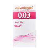Bao Cao Su Goldentime Superthin 0.03mm Siêu Mỏng Thân Trơn (Hộp 12 Cái) 