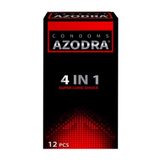 Bao Cao Su Azodra 4 in 1 - Dành Cho Nam Giới, Gân Gai (Hộp 12 Cái) 