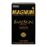 (Hộp 10 Cái) Bao cao su có gai kích thước lớn Trojan Magnum Bareskin Chính Hãng 741638