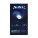 (Hộp 5 Cái) Bao cao su gân nổi, bi tăng 1.5cm Shell Love Bead Chính Hãng 741620