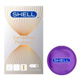 (Hộp 10 Cái) Bao cao su siêu mỏng Shell Sensitive Prolong kéo dài thời gian Chính hãng 741591