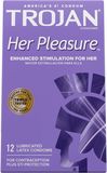 (Hộp 12 Cái) Bao Cao Su Dành Cho Nữ Nhập Khẩu Trojan Her Pleasure Chính hãng 741580