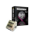 (Hộp 3 Cái) Maxxmennn 0.03 5in1 - Bao cao su siêu mỏng, trơn, bạc hà, chống tuột chính hãng 741564