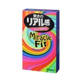 (Hộp 10 Cái) Sagami Miracle Fit - Bao cao su ôm sát, size 49mm Chính hãng 741549