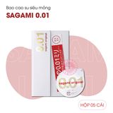 (Hộp 5 Cái) Bao Cao Su Siêu Mỏng Sagami 0.01 Chính hãng 741264