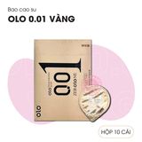 (Hộp 10 Cái) Bao Cao Su Gân Gai Olo 0.01 Vàng Chính hãng 741263