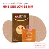 (Hộp 10 Cái) Bao Cao Su Size Lớn 58mm HBM Chính Hãng Chính hãng 741260