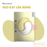(Hộp 10 Cái) Bao Cao Su Dành Cho Nam Giới OLO 0.01 Lửa Băng Chính hãng 741258