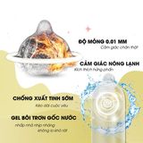 (Hộp 10 Cái) Bao Cao Su Dành Cho Nam Giới OLO 0.01 Lửa Băng Chính hãng 741258