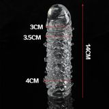 (Hộp 1 Cái) Bao Cao Su Đôn Dên Dành Cho Nam Giới Trong Suốt Kiểu Vảy Cá Chính Hãng 741220