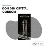 (Hộp 1 Cái) Bao Cao Su Đôn Dên Tăng Kích Thước Crystal Condom Gai Mềm Chính Hãng 741216