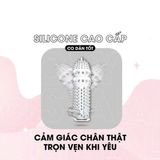 (Hộp 1 Cái) Bao Cao Su Đôn Dên Tăng Kích Thước Crystal Condom Gai Mềm Chính Hãng 741216