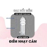 (Hộp 1 Cái) Bao Cao Su Đôn Dên Tăng Kích Thước Crystal Condom Gai Mềm Chính Hãng 741216