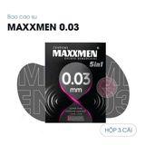 (Hộp 3 Cái) Bao Cao Su Maxxmennn 5in1 Siêu Mỏng 0.03mm Chính Hãng 741196