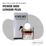 (Hộp 12 Cái) Bao Cao Su Kéo Dài Thời Gian, Điểm Nổi Power Men Longer Plus Chính hãng 741182