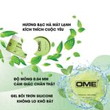 (Hộp 10 Cái) Bao Cao Su Siêu Mỏng Ome Invisible Mát Lạnh Chính Hãng 741156