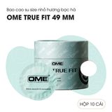 (Hộp 10 Cái) Bao Cao Su Size Nhỏ 49mm Ome True Fit Hương Bạc Hà Chính Hãng 741152