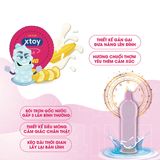 (Hộp 10 Cái) Bao Cao Su Kéo Dài Thời Gian Xtoy King 5in1 Hương Chuối Chính Hãng 741141