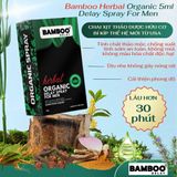 Gel bôi trơn hỗ trợ dành cho nam giới USA Bamboo Herbal Organic Delay Spray For Men - Chai 5ml chính hãng 741093