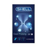 Bao cao su siêu mỏng, kéo dài thời gian, bạc hà mát lạnh Shell Cool Prolong | Hộp 10 cái 660576