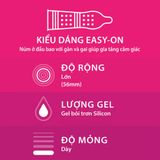 Bao cao su gân gai Durex Pleasuremax Hộp 12 cái 661003