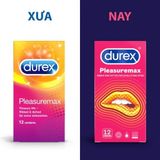 Bao cao su gân gai Durex Pleasuremax Hộp 12 cái 661003