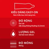 | Durex Fetherlite | Bao cao su siêu mỏng | Hộp 12 cái | 661006
