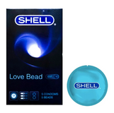 Bao cao su gân nổi, kéo dài thời gian, bi tăng 1.5cm Shell Love Bead | Hộp 5 Cái 661130
