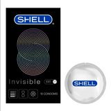 Bao cao su siêu mỏng Shell Invisible chống tuột, kéo dài | Hộp 10 Cái 661260
