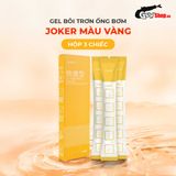 Gel bôi trơn ống bơm Joker màu vàng - Nóng ấm, dưỡng ẩm, không mùi - Hộp 3 ống