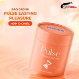 Bao cao su Shell Pulse Lasting Pleasure - Hương nước hoa cao cấp, kéo dài, gân nổi - Hộp 10 cái