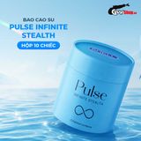 Bao cao su Shell Pulse Infinite Stealth - Hương nước hoa cao cấp, siêu mỏng, kéo dài - Hộp 10 cái